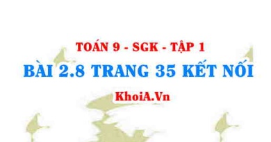 Bài 2.8 trang 35 Toán 9 Kết nối tri thức Tập 1